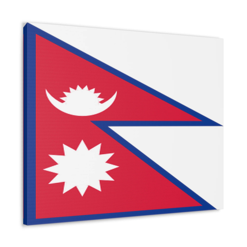Nepal Country Flag Canvas Vibrant Wall Art Unframed Home Decor